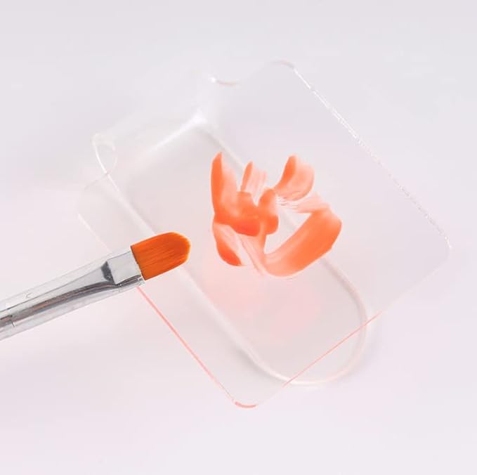 1 PCS Hand Makeup Mixing Palette Makeup Hand Palette Acrylic Nail Art Manicure Palette Eyeshadow Makeup Hand Palette Clear Makeup Palette for Makeup Blending