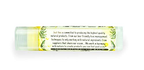 100% Natural Beeswax Lip Balm with Organic Oils (Sweet Honey, 4 pack)