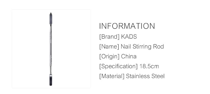 7.2 inches Pro Stainless Steel Make Up Spatula Double Sided Cosmetic Stirring Rod Nail Art Manicure Tools (size-2)