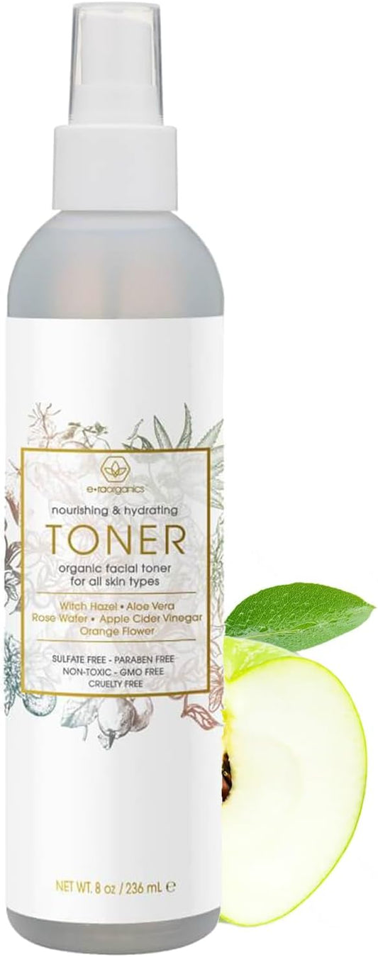 Era Organics Hydrating Toner for Face - Refreshing and Balancing Anti Aging Facial Mist with Rose Water, Apple Cider Vinegar, Witch Hazel