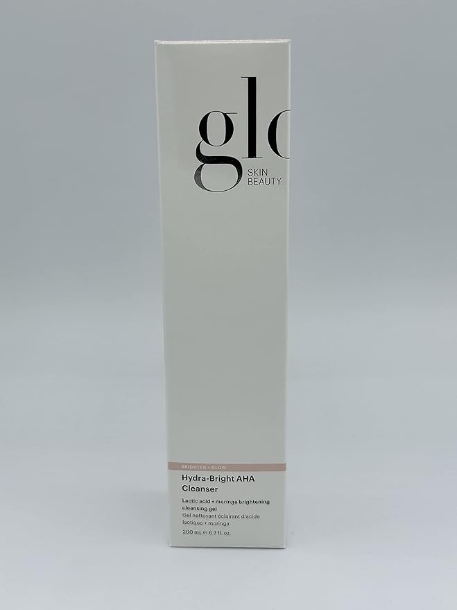 Glo Skin Beauty Hydra-Bright AHA Cleanser | Foaming Gel Cleanser Removes Makeup, Gently Exfoliates, Hydrates and Brightens Skin (6.7 Fl Oz)