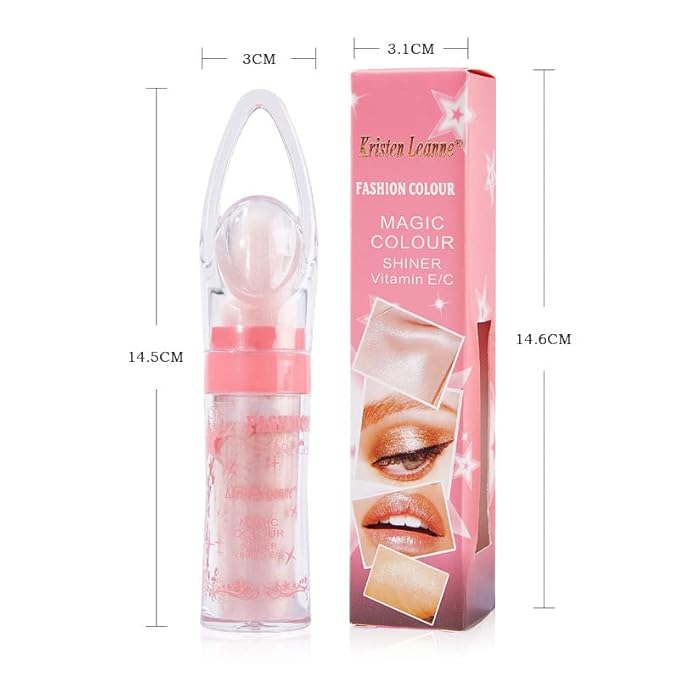 2 Pack Glitter Powder Highlighter Makeup, Body Brightens the Natural Three-Dimensional Face Blusher Patting Powder Highlighter. (01# White moonbeam)