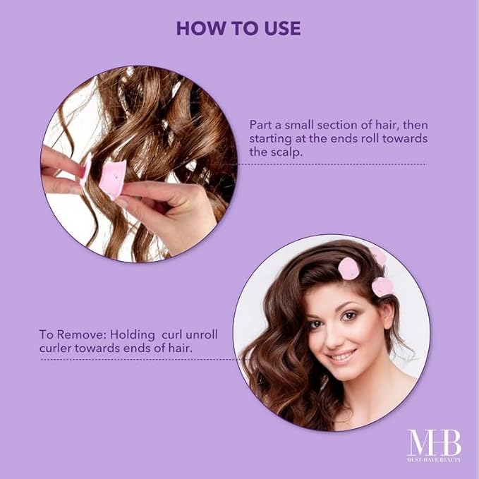 24pc Heatless Curling Pods - Silicone Hair Rollers For No Damage Heatless Curls, Heatless Curlers Value Pack, Overnight Hair Curlers For Versatile Hairstyling (PASTEL)