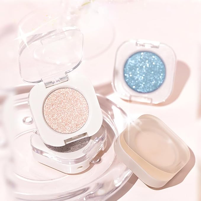 Dark Teal Green Single Shimmer Eyeshadow Makeup, Neutral Powde Eye Shadow for Women, Teal Green Glitter Singles Eyeshadow Palette Pigmented Waterproof, sombras para ojos, Girls Eyeshadows Gift