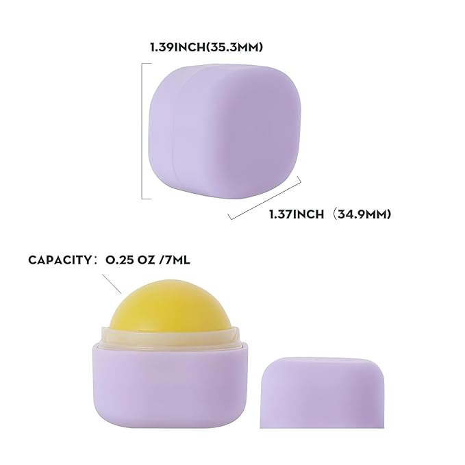 0.25 oz(7g) Empty Lip Balm Square Containers Tubes Lipstick 12 Pieces for Make Natural Lip Balm Lip Care - DIY & BPA FREE (Purple)