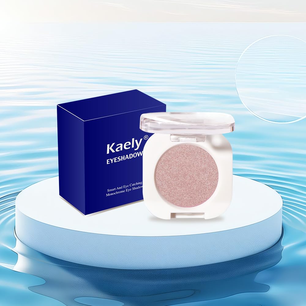 Single Glitter Shimmer Sparkle Eye shadow Palette Makeup, Champagne Shimmer Eyeshadow for Women, Pigmented Waterproof Sombras Para Ojos, Vegan, Talc, Paraben & Cruelty Free, 24