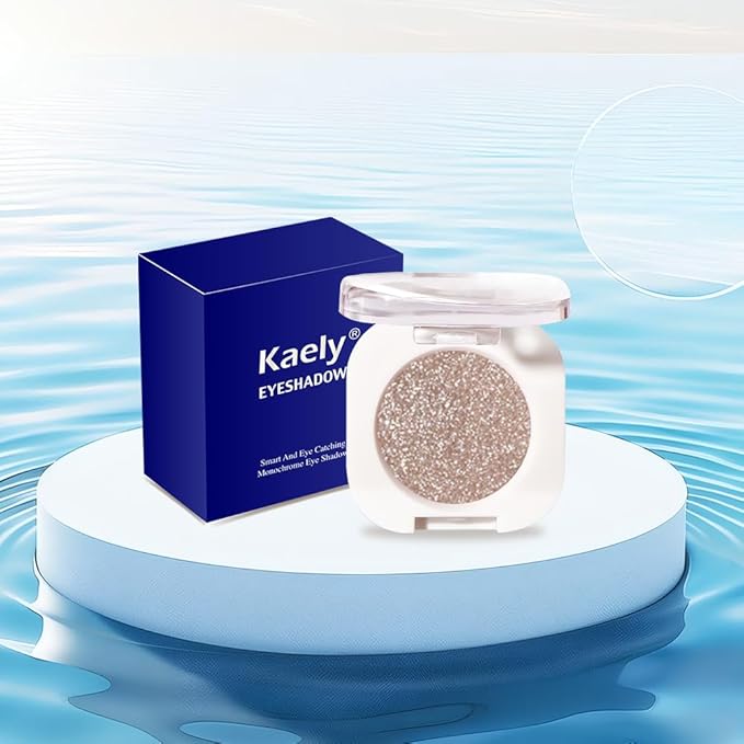 Nude Brown Single Glitter Eyeshadow Makeup, Neutral Powde Eye Shadow for Women, Nude Shimmer Singles Eyeshadow Palette Pigmented Waterproof, sombras para ojos, Girls Monochrome Eyeshadows Gift