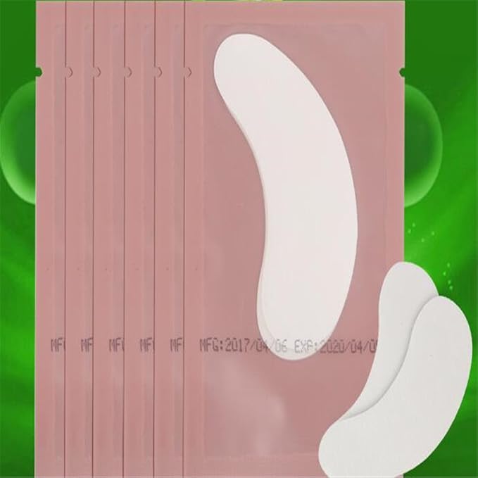 100 Pairs Set,Eye Gel Patches,Under Eye Pads Lint Free Lash Extension Eye Gel Patches for Eyelash Extension (pink)