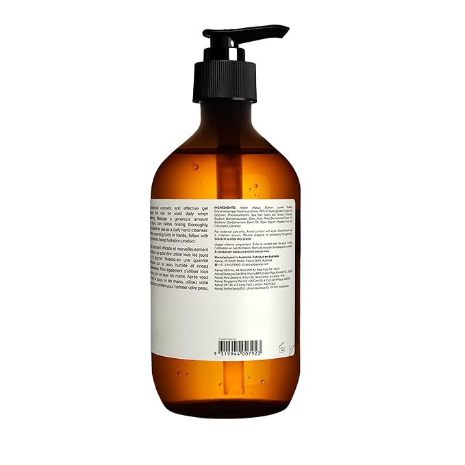 Aesop A Rose By Any Other Name Body Cleanser | Gentle Body Cleanser with Rose Petal Oil & Skin-Softening Botanicals | 16.9 oz / 500mL