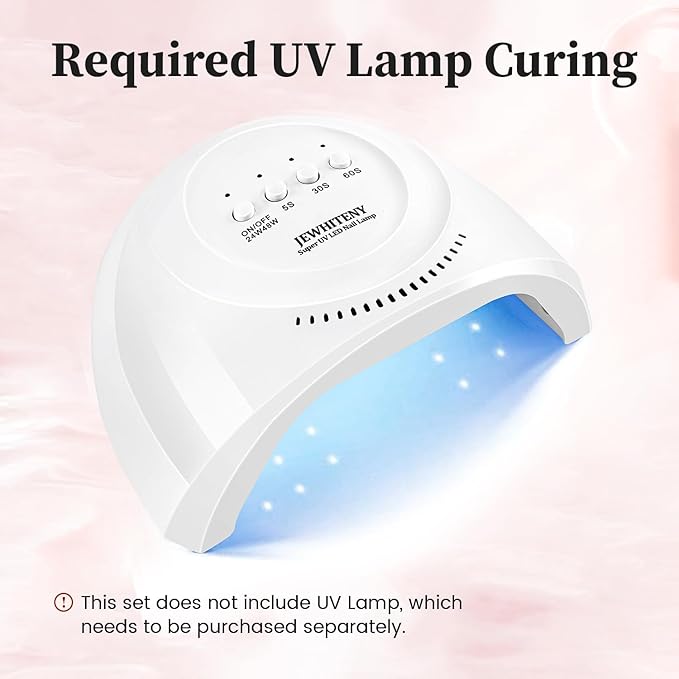 JEWHITENY Poly Extension Gel Nail Set Clear Pink Poly Nail Gel With Slip Solution Base Coat Top Coat French Manicure Need U V Lamp Curing for Finger Art and Home DIY