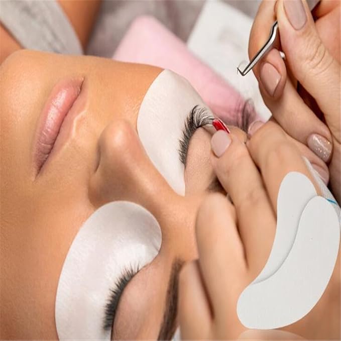 100 Pairs Set,Eye Gel Patches,Under Eye Pads Lint Free Lash Extension Eye Gel Patches for Eyelash Extension Eye (gold)