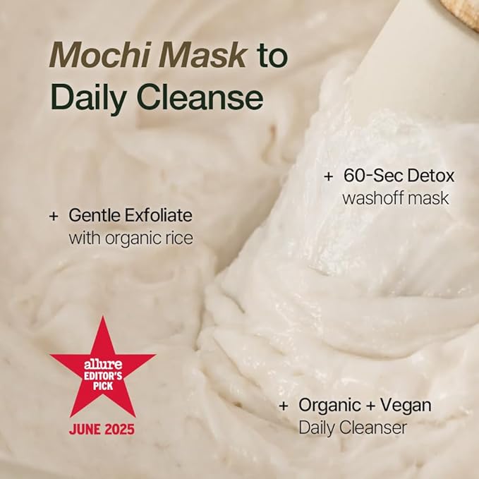 NDP Rice Mochi Deep Face Wash – Triple-Rice Airy Micro-Exfoliating Foam for Sensitive Skin, Phyto Mucin Hydration Shield, pH 5.5 Barrier-Safe Vegan Korean Skincare Cleanser, 4.05 fl oz (120 ml)