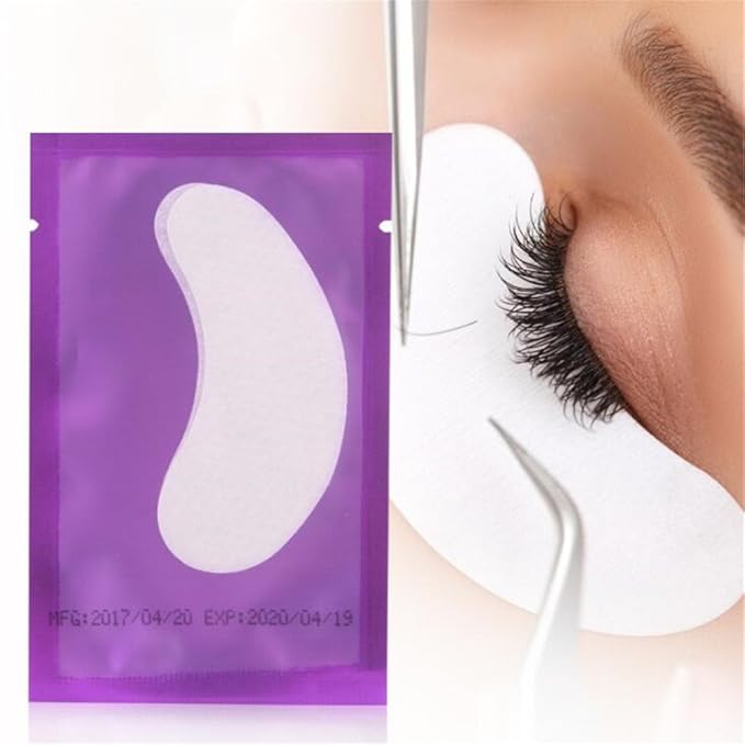 100 Pairs Set,Eye Gel Patches,Under Eye Pads Lint Free Lash Extension Eye Gel Patches (purple)