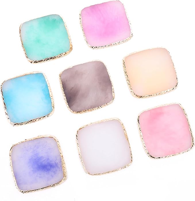 1 Piece Nail Art Palette Nail Polish Palette Mixing Palette Makeup Plate Nail Plates for Nail Art Nail Tip Holder Nail Art Display (1 brown square)