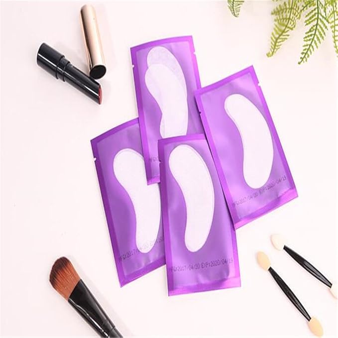 100 Pairs Set,Eye Gel Patches,Under Eye Pads Lint Free Lash Extension Eye Gel Patches (purple)