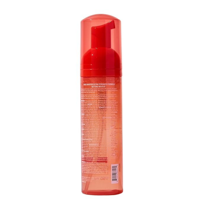 Style Factor EDGE BOOSTER Extra Strength Setting Mousse – Frizz Control, Extra Volume, and Conditioning – 6.4oz Orange Ruby Mousse for Curly Hair