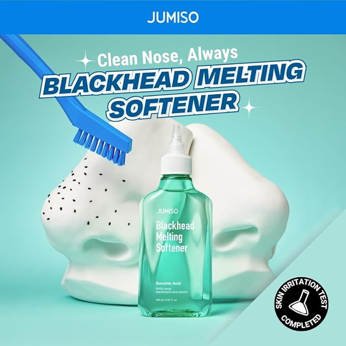 JUMISO Blackhead Melting Softener Cotton Pad Set - Korean Pore Care PHA Exfoliation Witch Hazel Tea Tree Cypress Water Sebum Control Complete Kit, 5.07 fl.oz. 40 Pads 10 Swabs