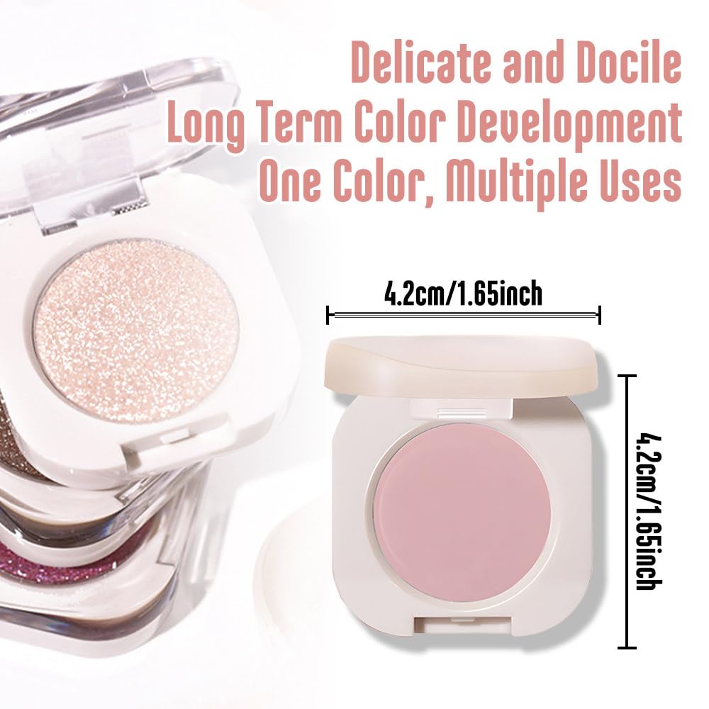 Matte Eyeshadow Palette Makeup for Green Blue Eyes, Matte Nude Pink eyeshadow For Women, Holographic Multichrome Cream Iridescent Single Monochrome Eye Shadow Makeup