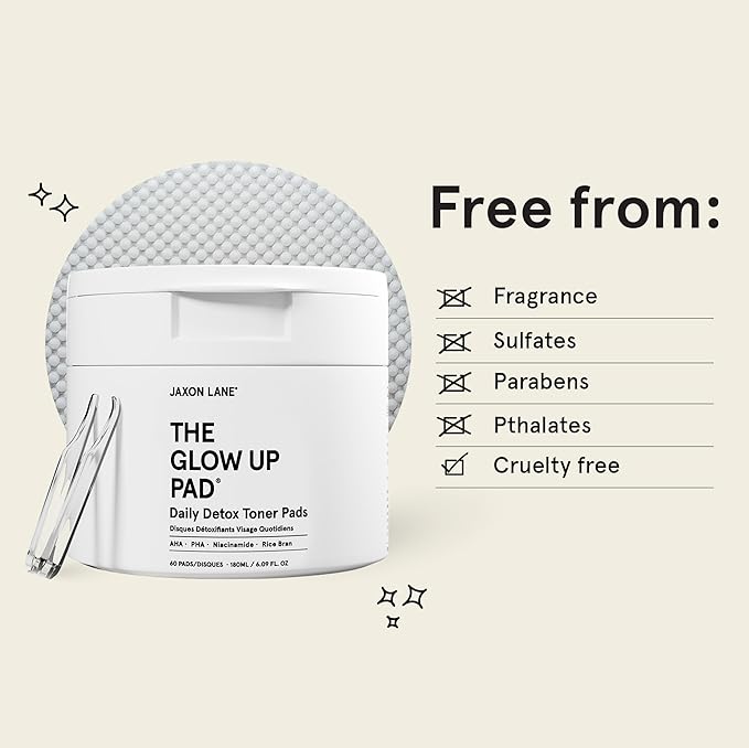 Rice Toner Pads Korean Skin Care Daily Exfoliating Pads for Face: THE GLOW UP Centella AHA PHA Niacinamide Brightening Toner for Mens Skincare, Facial Cleansing, Acne Pores, Dark Spots & Skin Radiance