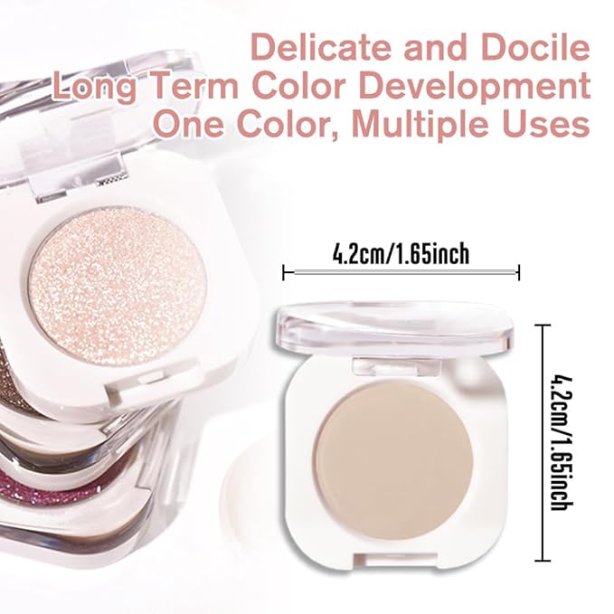 Light Nude Single Matte Eyeshadows Makeup, Neutral Powde Eye Shadow for Women, Skin Singles Matte Eyeshadow Palette Pigmented Waterproof, sombras para ojos, Blendable, Girls Eyeshadow Gift 06