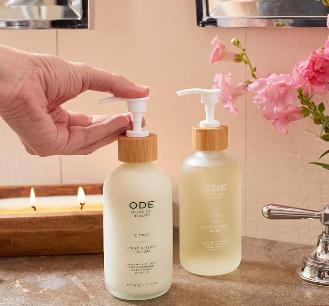 McEvoy Ranch Citrus Hand & Body Wash (2-pack) by ODE Olive Oil Beauty, Organic EVOO, California Made, Nourishing Foaming Wash