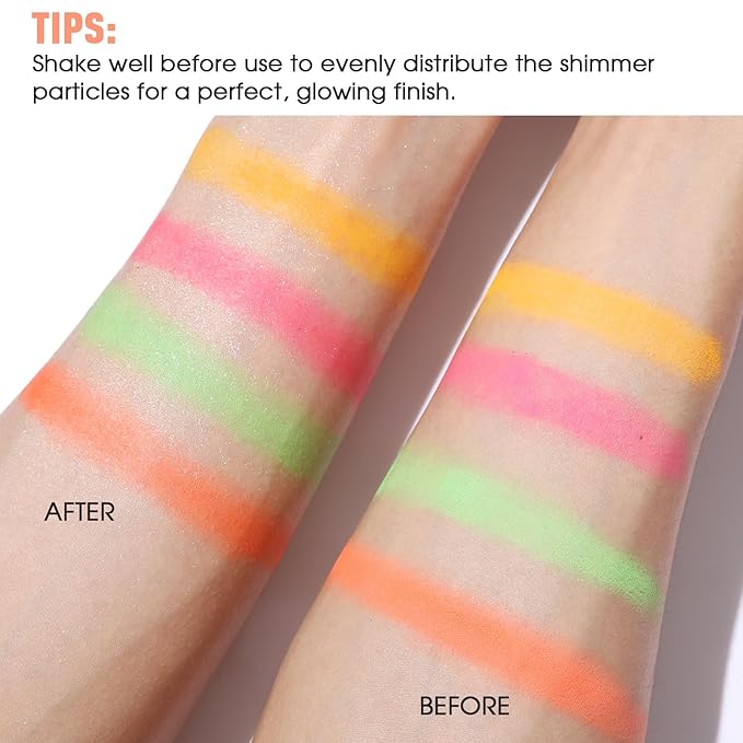 UCANBE Shimmer Dewy Setting Spray – Glowing + Makeup Setting Spray 2 in 1 Lightweight Formula for a Radiant Glow,Long-Lasting Face Mist for Face Body, 4 Fl Oz #Platinum