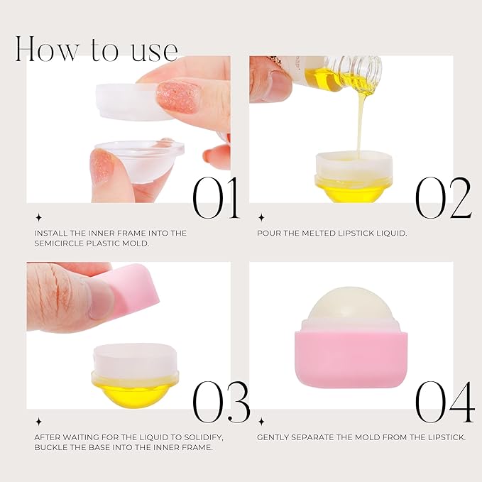 0.25 oz(7g) Empty Lip Balm Square Containers Tubes Lipstick 12 Pieces for Make Natural Lip Balm Lip Care - DIY & BPA FREE (Pink)