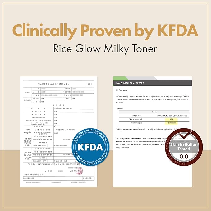 Rice Glow Milky Toner with 784,000ppm Korean Rice Water, Niacinamide, Ceramides, Panthenol, Glow, Glass Skin, Hydrating, Purifying, Fragrance-Free, Korean Skin Care, 250ml, 8.45 fl.oz.