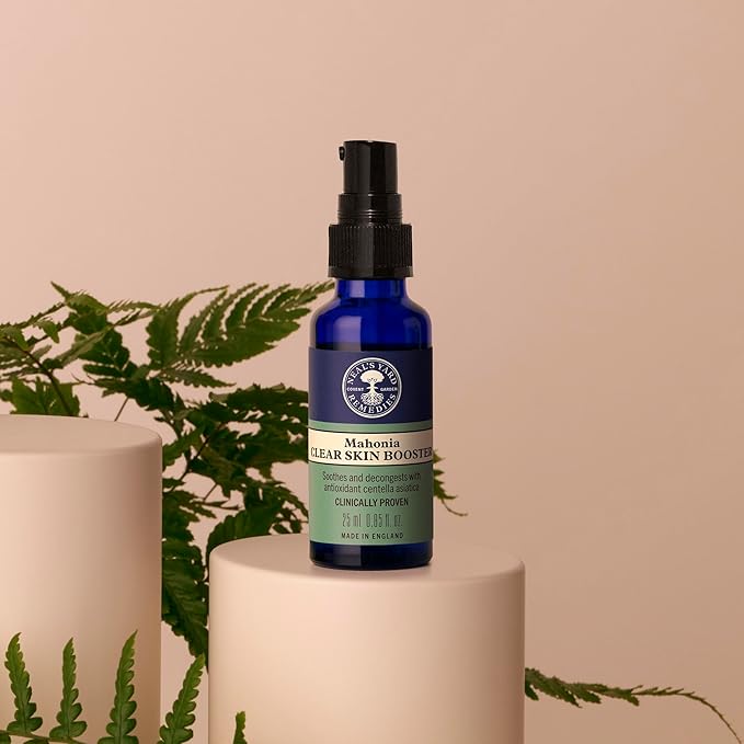 Neal's Yard Mahonia Booster with Antioxidant Centella Asiatic for Oily, Acne Prone Skin, Unclogs Pores, Balances & Purifies Face, Cruelty Free, 25mL