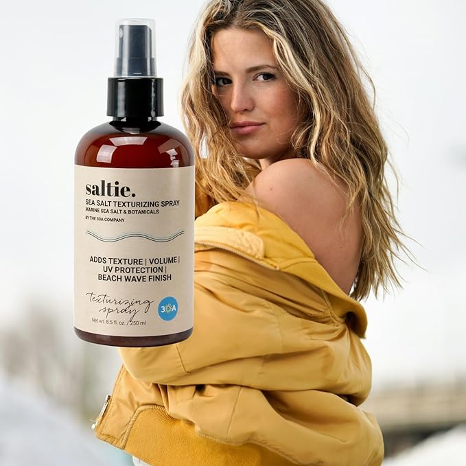 Sea Salt Hair Volumizing Spray Adds Texture, Volume, UV Protection, Beach Wave Finish I For All Hair Types (8.5 fl. oz./250ml)