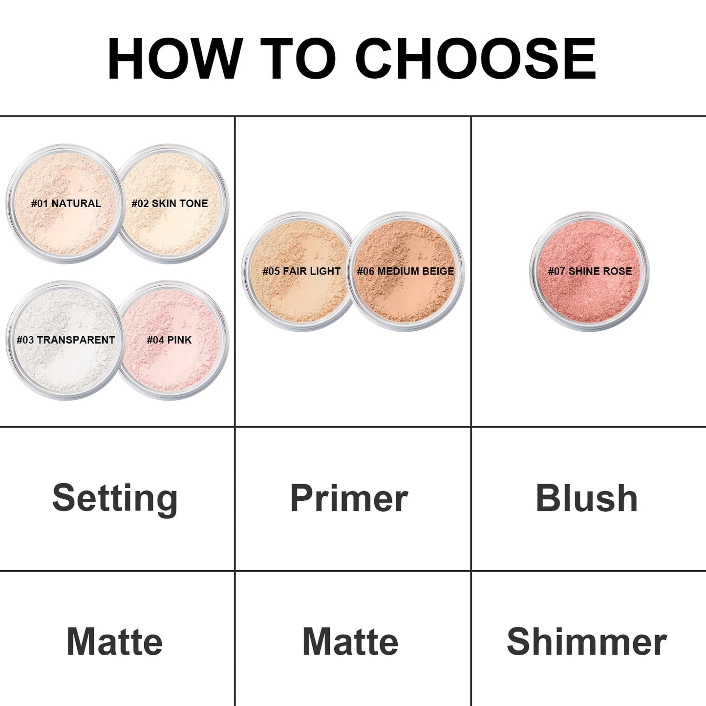 Mineral Powder Foundation, SPF 35, Sunscreen Lightweight Loose Powder, Skin-Improving, Buildable Coverage, Natural Glow Base Makeup (#05 Fair Light Foundation Makeup)