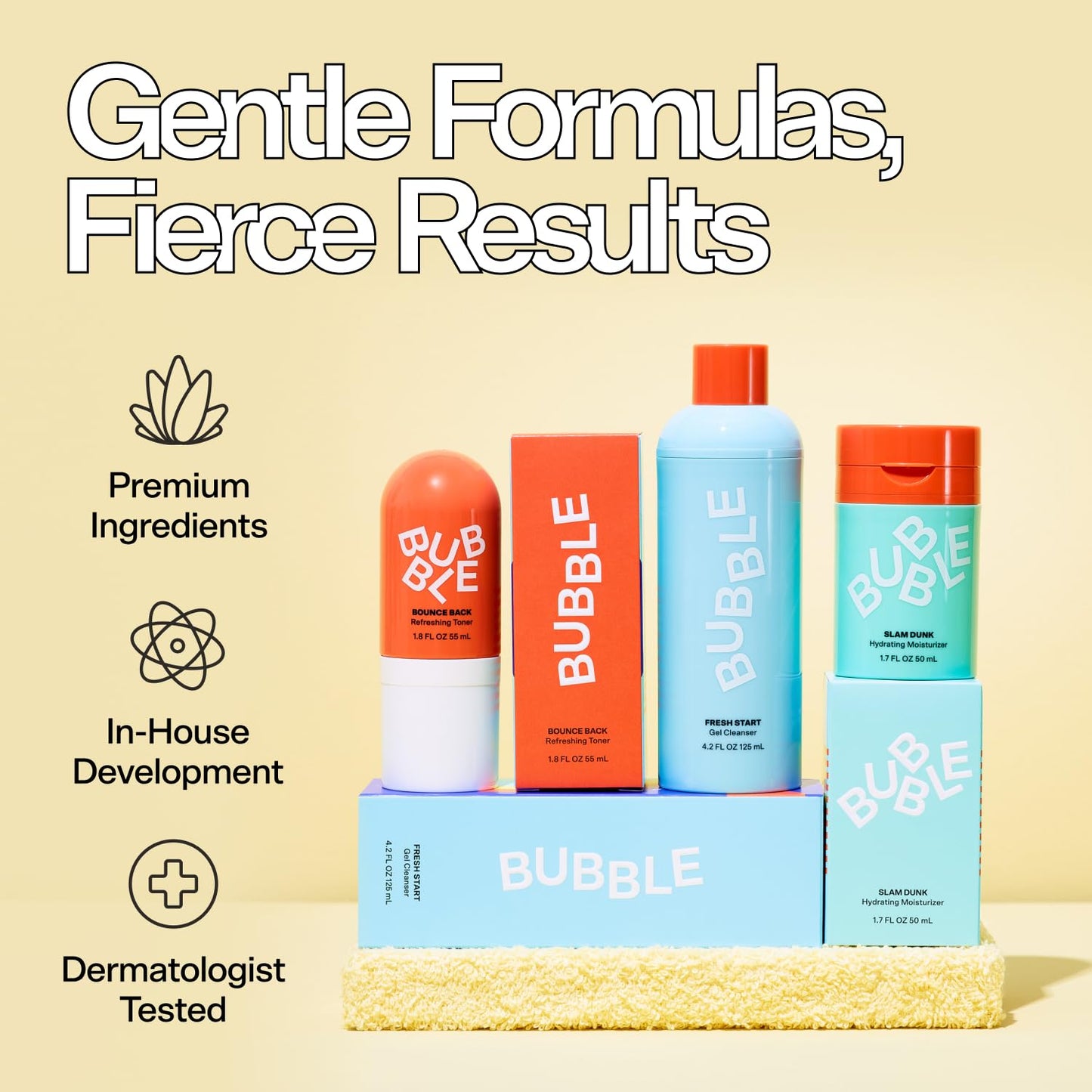 Bubble Skincare Fresh Start Gel Face Wash - Gentle PHA Exfoliating Facial Cleanser to Reduce Oil + De-Clog Pores - Daily Face Cleanser with Aloe Vera to Soothe Sensitive Skin - Vegan Skin Care (125ml)
