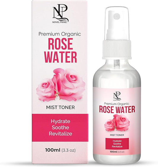 Rose Water 100ml, Refreshing Facial Mist for All Glowing Skin and Hair Types (Pack of 1)