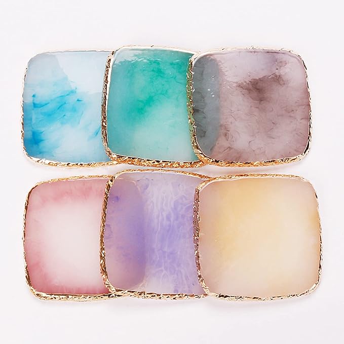 1 Piece Nail Art Palette Nail Polish Palette Mixing Palette Makeup Plate Nail Plates for Nail Art Nail Tip Holder Nail Art Display (1 brown square)