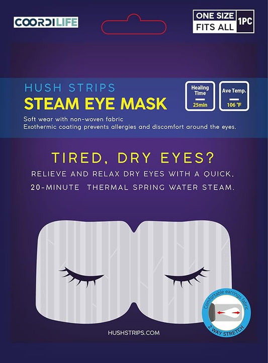 (6 Pack) Disposable Steam Eye Mask - Warm, Relaxing, Self Heating, Comfortable - Skincare Solution for Puffiness, Sleeping, Dry Eyes, Dark Circles, Travel - Spa Gift