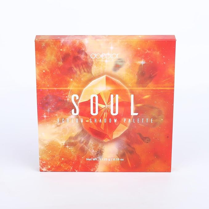 docolor Eyeshadow Palette 9Colors Orange Eyeshadow Gemstone Shadow Palettes Highly Pigmented Mattes Shimmers Smokey Glitter Cream Colorful Powder Blendable Long Lasting Waterproof Makeup Palette