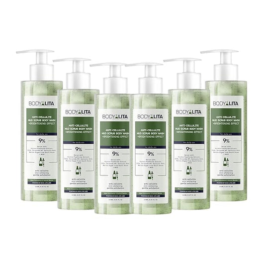Anti Cellulite Mud Scrub Body Wash, Reduces Cellulite, Gentle Exfoliating, Improves Skin Texture, Provides a Smoother Look, 5.07 Fl Oz (6)