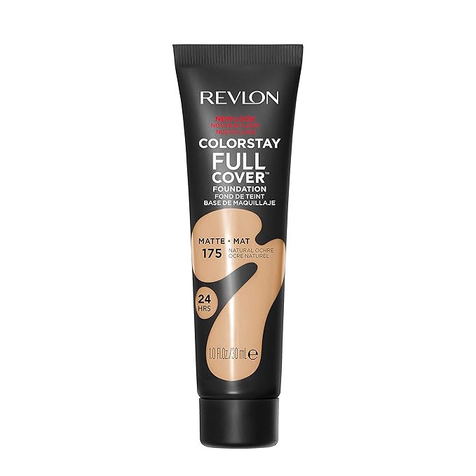 Revlon Liquid Foundation, ColorStay Face Makeup for Normal and Dry Skin, Longwear Full Coverage with Matte Finish, Oil Free, 175 Natural Ochre, 1.0 Oz
