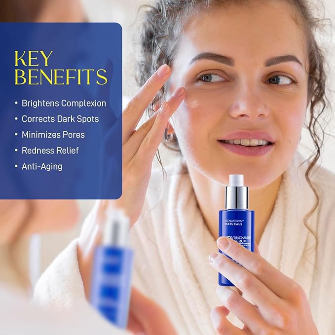 Niacinamide Serum 15% for Face – Dark Spot Corrector, Pore Minimizer, Oil & Blemish Control, Brightening & Hydrating with Vitamin C, B5, Peptides & Hyaluronic Acid – 1.7 Fl Oz