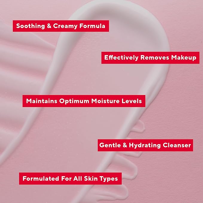 Mirabella Cleanse Total Facial Cleanser - Hydrating Gentle Cream Cleanser for All Skin Types - Face Cleanser & Makeup Remover - Face wash for Sensitive Skin & Oily Skin Formula