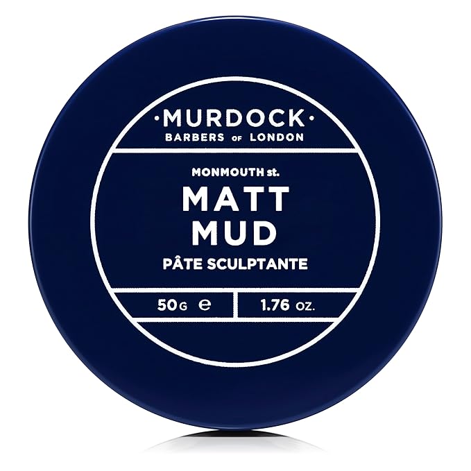Murdock London Matt Mud | Non-Shine Shaping Clay | Vegan with Kaolin & Vitamin E | Made in England | 1.7 oz