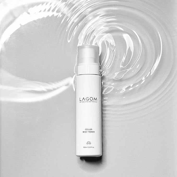 LAGOM Cellus Mist Toner Natural Moisturizing Spray, pH Balance, Subacid, Alcohol-Free, Zero-Irritation, Fragrance-Free, Facial Serum 4.05 Fl Oz