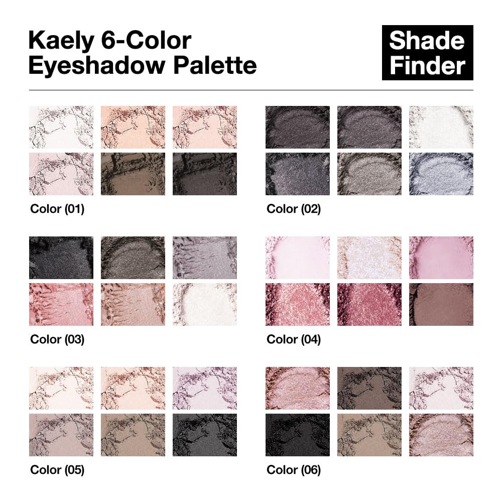 Kaely 6 Color Mini Nude Smoky Eyeshadow Palette Makeup, Highly Pigmented Eye Shadow Palette Waterproof, Natural Matte Eye Shadow Palette, paleta de sombras de ojos, Vegan & Cruelty-free, 05