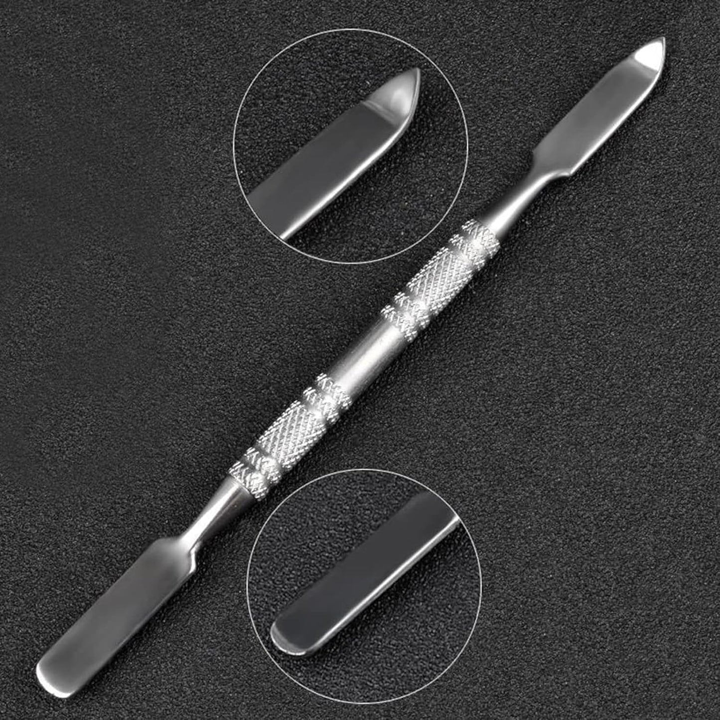 2 Pcs Resin Nail Palette Nail Polish Palette Nail Art Palette with Stainless Stirring Rod (Gray and Pink)