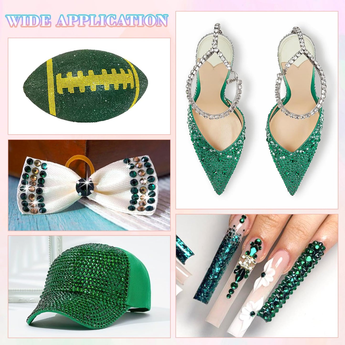 30000Pcs Resin Rhinestones for Bedazzling with 3Pcs B7000 Jewelry Glue, Emerald Green Flatback Gems Rhinestones for Crafting, Clothing Tumblers Mugs Shoes Fabric Decor Nail Art