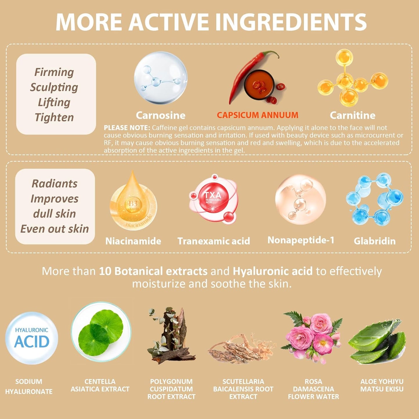 Hot Caffeine Conductive Gel for Body Sculpting Machine, Massage Gel for Body Slimming, Skin Firming & Lifting, Tighten Arms, Tummy, Butt, Thighs for Women and Men, with Capsicum Resin Help Fat Burning