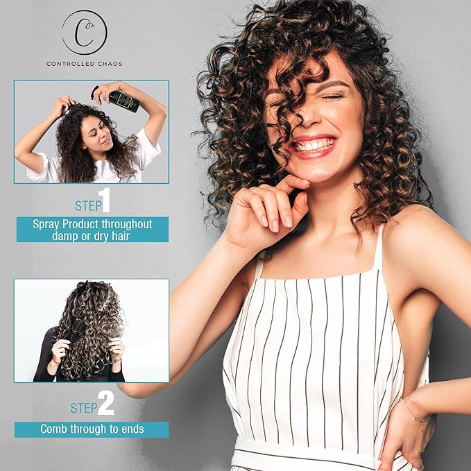 Controlled Chaos Leave-In Conditioner Spray– Anti Frizz Hair Detangler Spray for Dry Damaged Hair with Natural Watermelon & Sunflower Seed Oil & Honey – Non-Greasy, Gluten, Sulfate & Paraben Free
