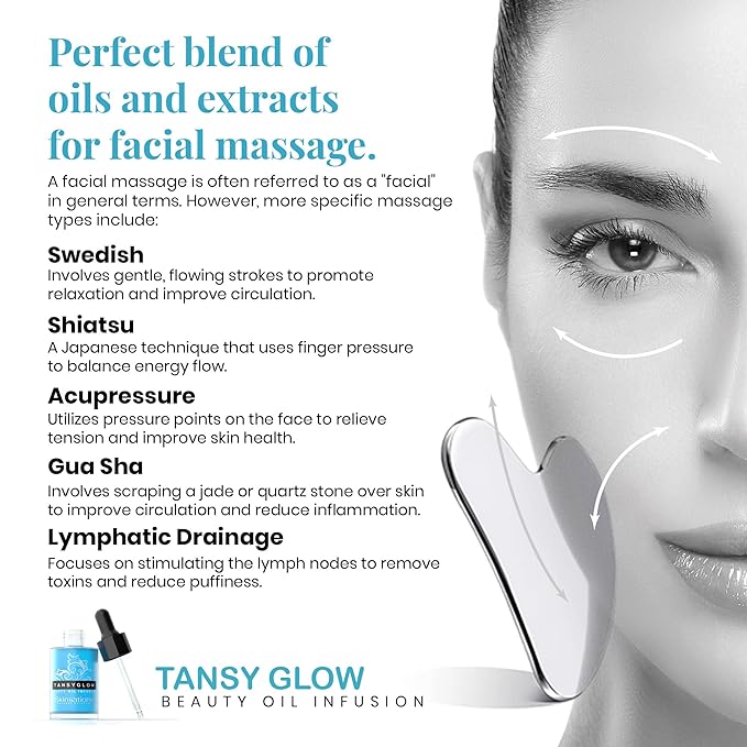 Skinsations - Balancing Face Oil Infusion - TANSY GLOW - Soothing and Calming, Skin Regenerative, Hydrating, Anti-Aging Skin Care - Blue Tansy, Neroli Oil, Chamomile, Moringa Oil, Vitamin C, Vitamin E