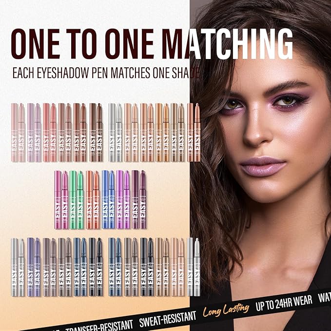 Jolilab Eyeshadow Stick Set, 2 Colors Matte Professional Bright-Colored Contouring and Highlight Stick, Cream Waterproof Long Lasting High Pigmented Eye Shadow. (2, 07+23)