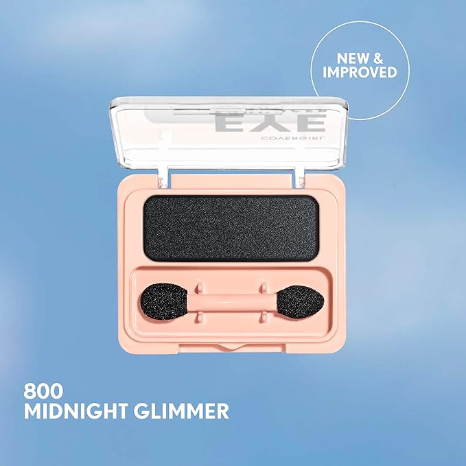 COVERGIRL Eye Enhancer, Midnight Glimmer, Eyeshadow Mono, Easy to Wear, Clean & Vegan, Talc-Free, Matte & Shimmer Finishes, Smudge-Proof, 0.09oz